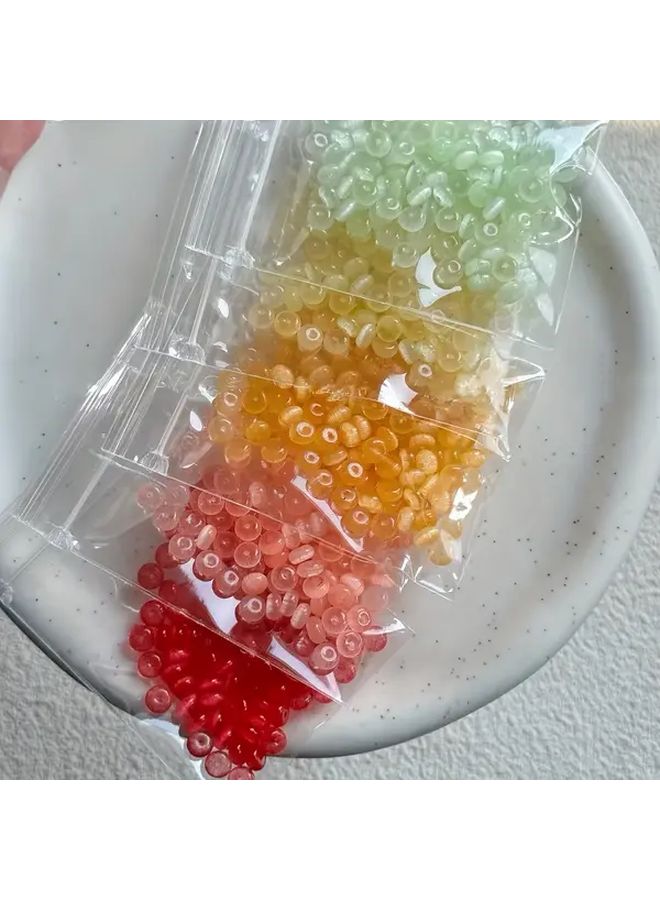 خرز عين القط الأزرق ١٢٠ قطعة ٣×٦ مم خرز زجاجي لإكسسوارات صنع المجوهرات DIY - Image 1